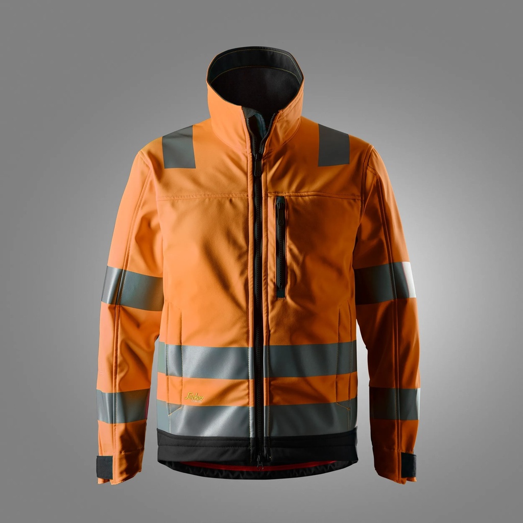 Snickers 1230 – AllroundWork, Veste Softshell haute visibilité, Classe 3