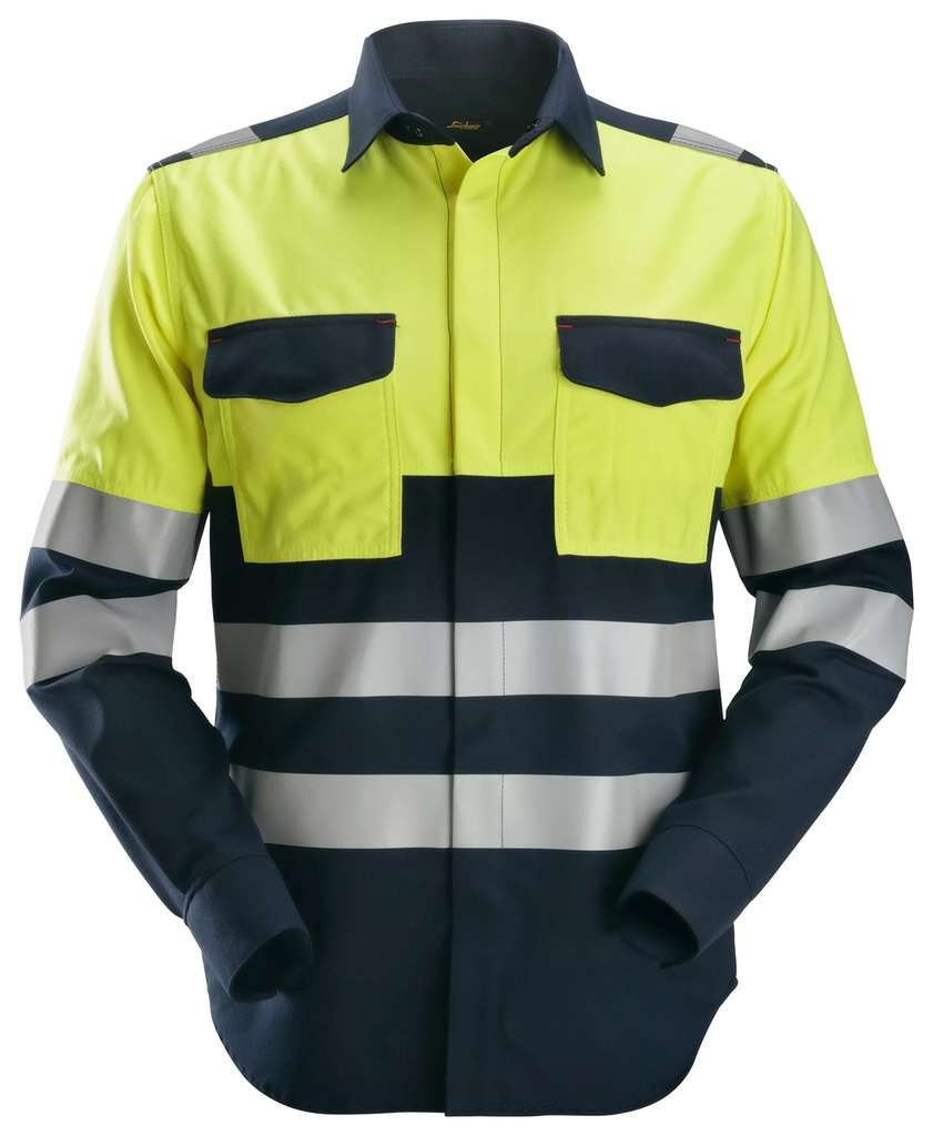 Snickers 8560 – ProtecWork, Chemise de soudeur manches longues haute visibilité, Classe 1