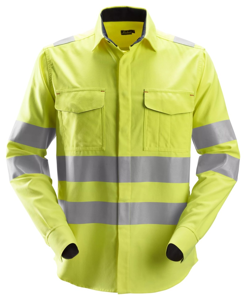 Snickers 8562 – ProtecWork, Chemise de soudeur manches longues haute visibilité, Classe 3