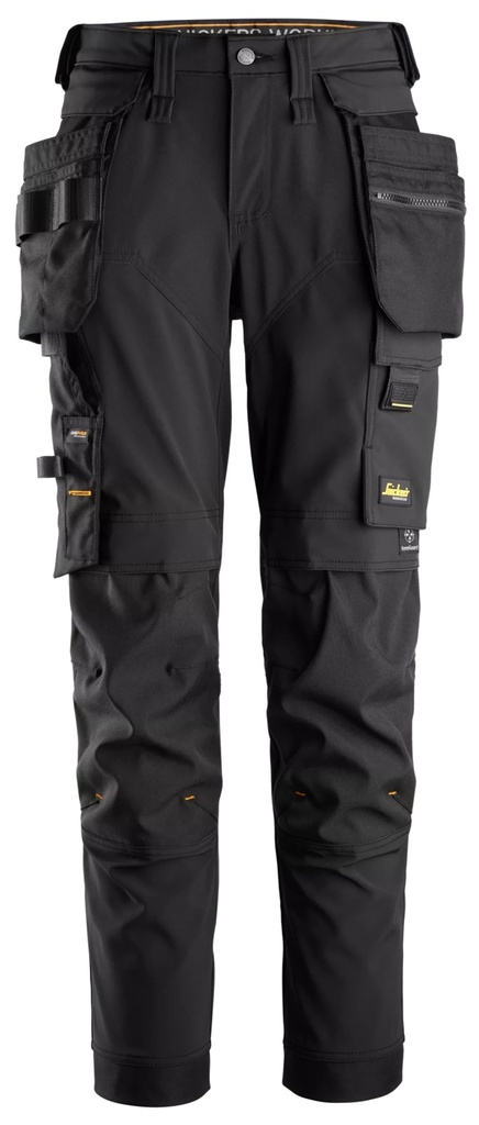 Snickers 6775 – AllroundWork, Pantalon pour femme en tissu extensible dans 4 directions, avec poches holster détachables
