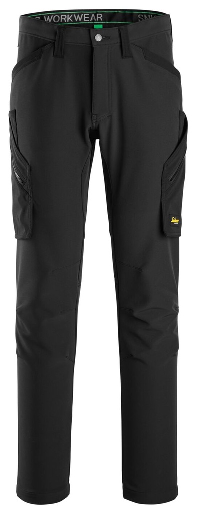 Snickers 6873 – FlexiWork, Pantalon entièrement extensible sans poches pour genouillères