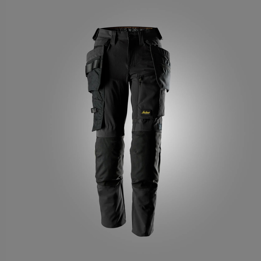Snickers 6217 – AllroundWork, Pantalon pour femme en tissu extensible avec poches holster détachables