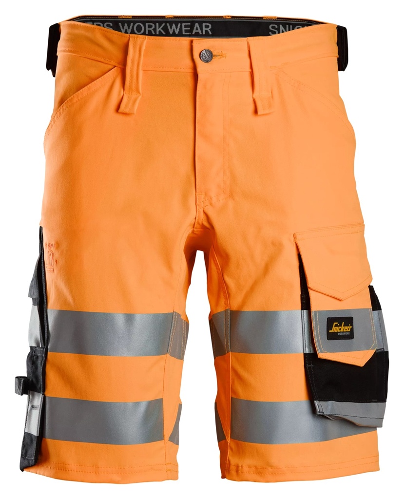 Snickers 6136 – Short en tissu extensible haute visibilité, Classe 1