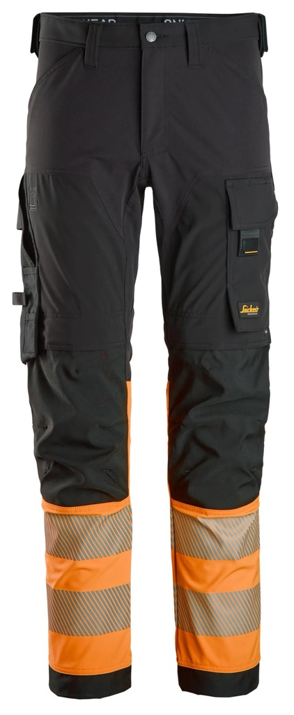 Snickers 6335 – Pantalon haute visibilité extensible 4 directions, Classe 1