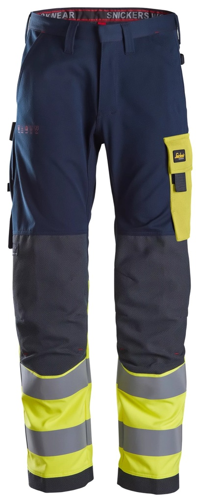 Snickers 6376 – ProtecWork, Pantalon de travail, haute visibilité, Classe 1