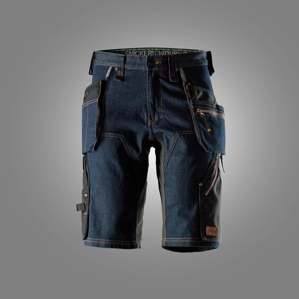 Snickers 6155 – FlexiWork, Short en denim avec poches holster