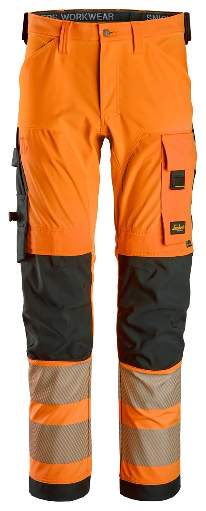 Snickers 6336 – Pantalon haute visibilité extensible 4 directions, Classe 2
