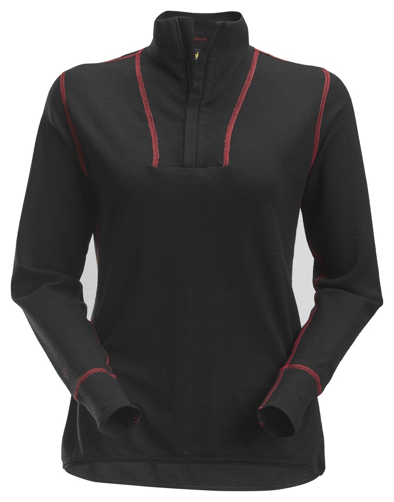 Snickers 9476 – ProtecWork, Chemise en laine pour femme, demi zippée